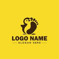 pingvin logotyp och ikon rena platt modern minimalistisk företag och lyx varumärke logotyp design redigerbar vektor