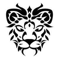 einfach abstrakt Löwe Kopf Logo Vektor ikonisch Illustration