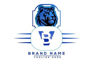 bv Tiger Logo Blau Design. Vektor Logo Design zum Geschäft.