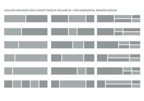 kolumn och rutnät för horisontellt baner design ändamål sammansättning vol 03 vektor