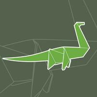 brontosaurus origami stil vektor