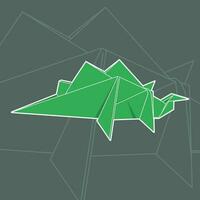 stegosaurus origami vektor illustration