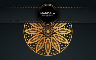 lyx guld mandala, färgrik mandala för henna, mehndi, tatuering, dekorativ etnisk dekorativ element, orientalisk mönster, arabicum mandala design. vektor