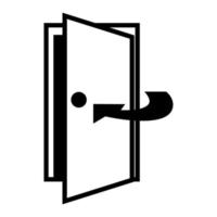 Tür geschlossen halten Symbol Zeichen isolieren auf weißem Hintergrund, Vektor-Illustration eps.10 vektor