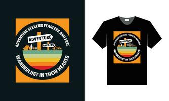 bäst t skjorta design för resa turism inspiration. vektor