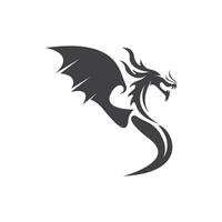 Drachen Silhouette Symbol Symbol Vektor Illustration