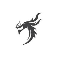 Drachen Silhouette Symbol Symbol Vektor Illustration