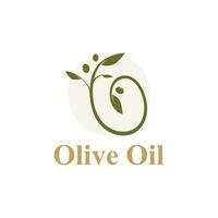 Vektor Olive Öl Logo Vorlage
