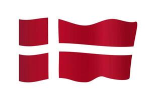 flagga av Danmark vektor illustration