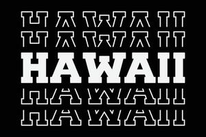patriotisk USA stat hawaii t-shirt design vektor