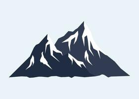 abstrakt Schnee Berg im dunkel Blau Farbe Landschaft vektor