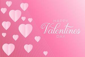 glücklich Valentinsgrüße Tag süß Rosa Postkarte mit Herzen und Text. Platz zum Text. glücklich Valentinstag Tag Verkauf Header Banner oder Gutschein Vorlage mit Herzen. vektor