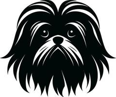 Silhouette Charakter shih tzu Hund, süß Logo. vektor