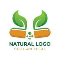 naturlig hälsa logotyp vektor