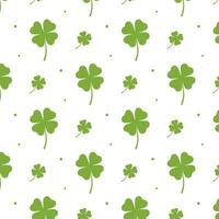 nahtlos Muster mit Kleeblatt. Muster zum st. Patrick's Tag. Heilige Patrick Hintergrund Vektor Illustration