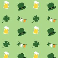 nahtlos Muster mit Kleeblatt. Muster zum st. Patrick's Tag. Heilige Patrick Hintergrund Vektor Illustration