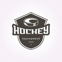 Eishockey Logo Design Vorlage Emblem Zeichen, Eishockey Turnier Illustration Vektor