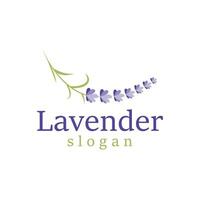 lavendel- logotyp elegant lila blomma växt illustration blommig prydnad design vektor