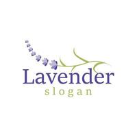 lavendel- logotyp elegant lila blomma växt illustration blommig prydnad design vektor