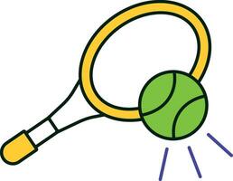 tennis racket och boll vektor illustration