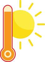 Sol och termometer vektor illustration