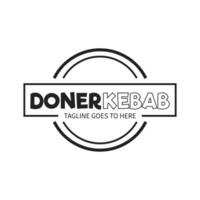 Shawarma-Logo für Restaurants und Märkte. Döner-Logo-Vorlage. vektor