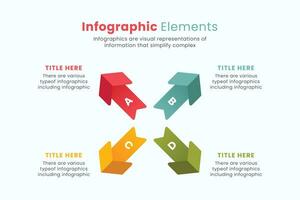 Vektor Pfeil Infografik Design zum Geschäft Konzepte können Sein benutzt zum Präsentation Banner.