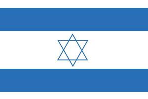 de flagga av israel. flagga ikon. standard Färg. vektor