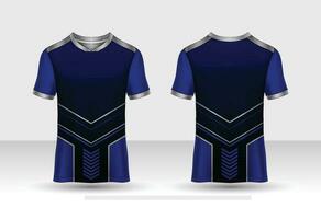 Stoff Textil- zum Sport T-Shirt ,Fußball Jersey Attrappe, Lehrmodell, Simulation zum Fußball Verein. Uniform Vorderseite und zurück Sicht. vektor