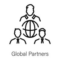 modisch global Partner vektor