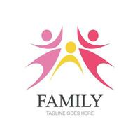 familj logotyp design mall - vektor