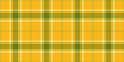 Abdeckung Vektor prüfen Muster, minimal nahtlos Tartan Hintergrund. wolle Textil- Plaid Textur Stoff im Gelb und Bernstein Farben.