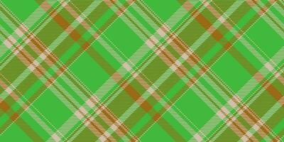 Kopftuch Tartan Textur Muster, Marke Hintergrund nahtlos Textil. Romantik Stoff Vektor Plaid prüfen im Grün und Bernstein Farben.