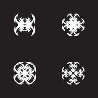 schwarzes tribal tattoo symbol illustration vektor