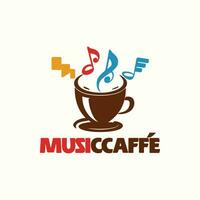 visuell zwingend Logo zum ein Musik- thematisch Cafe genannt Musik Cafe vektor