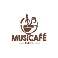 visuell zwingend Logo zum ein Musik- thematisch Cafe genannt Musik Cafe vektor