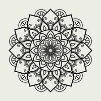 geradlinig Blumen- Mandala kreativ Zier dekorativ Element Kreis gestalten Vektor Illustration