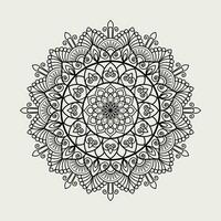 linjär blommig mandala kreativ dekorativ dekorativ element cirkel form vektor illustration