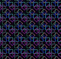 nahtlos Vektor abstrakt Muster im das bilden von mehrfarbig Vierecke auf ein schwarz Hintergrund