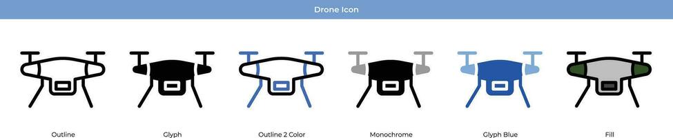 Drohne Symbol einstellen Vektor