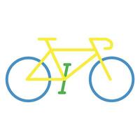 Fahrrad Symbol oder Logo Illustration eben Farbe Stil vektor