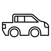 bil ikon eller logotyp illustration översikt svart stil vektor