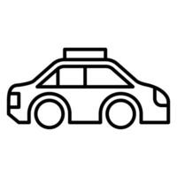 Auto Symbol oder Logo Illustration Gliederung schwarz Stil vektor