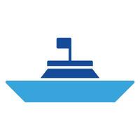 Schiff Boot Symbol oder Logo Illustration Glyphe Stil vektor