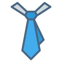 Krawatte Symbol oder Logo Illustration gefüllt Farbe Stil vektor