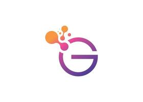 Brief G Technologie Vektor Monogramm Logo Design Vorlage. Brief G Molekül, Wissenschaft und bio Technologie Vektor Logo