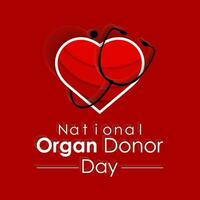 nationell organ givare dag observerats varje år på februari 14:e . givare dag syftar till till höja medvetenhet av de leva. vektor illustration