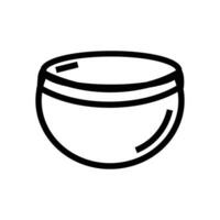 keramisk skål ikon, vektor illustration. platt design stil. servis, skål design med linje stil. mat ikon design element. mat symbol grafik för din design behov.
