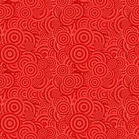nahtlos abstrakt Kreis Muster Hintergrund Design - - rot Vektor Illustration mit konzentrisch Kreise