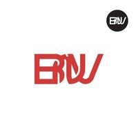 Brief bnv Monogramm Logo Design vektor